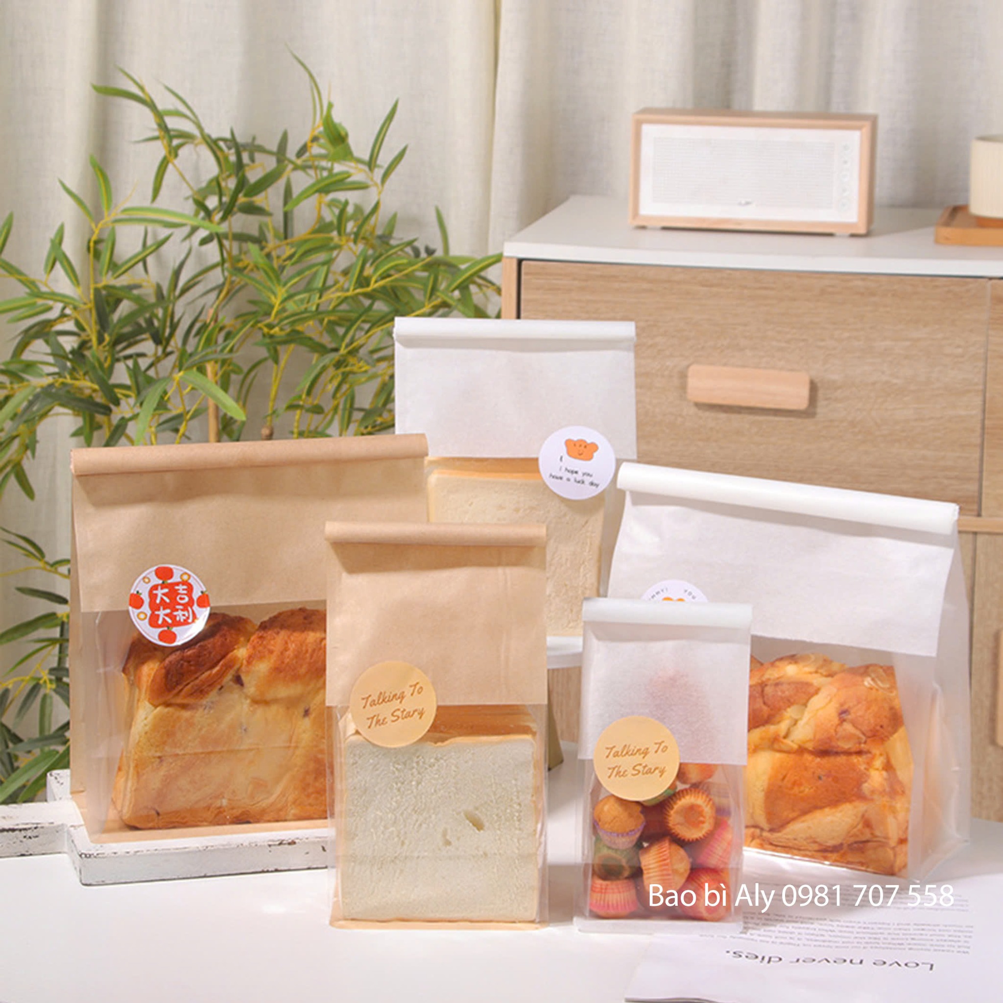 Túi bánh mỳ, bánh ngọt bằng giấy cao cấp